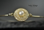 Preview: 925 Silber - Ring Gold Perle - Zirkonia - 14k Vergoldet - Süsswasserperle - Eleganter Schmuck - Verstellbar - Handmade -  Geschenk für Sie